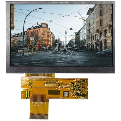 Pantalla TFT IPS legible a la luz del sol de 5 pulgadas con luminancia de 1000 cd/m2