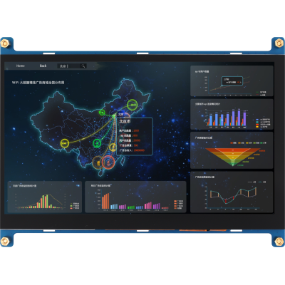 Pantalla IPS CTP TFT de 7 pulgadas, 220cd/m2, de pantalla DLC