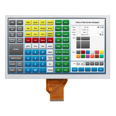 DLC 8.4 inch TFT display, 500 cd/m2 luminance