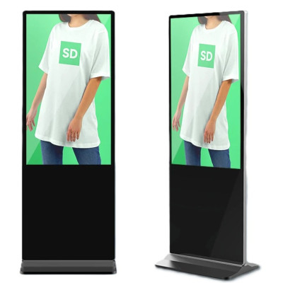 Quiosco de señalización digital ultradelgado de pie para interiores