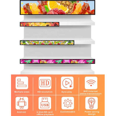 Shelf Edge Digital Bar LCD Display