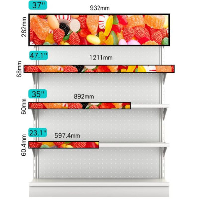 Shelf Edge Digital Bar LCD Display