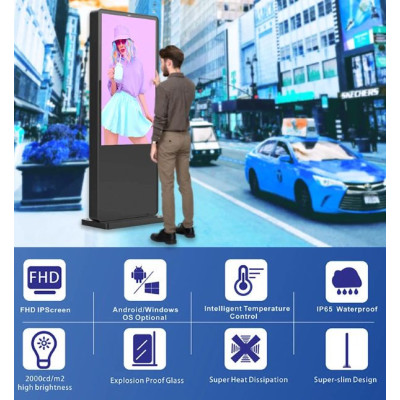 Smart Outdoor IP65 Digital Kiosk/Totem Display