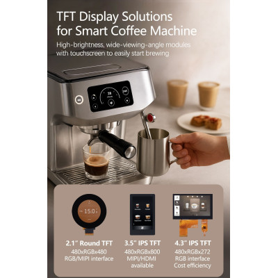 6.86-inch bar-style TFT colour display with an IPS panel and an HDMI interface, designed for larger, high-visibility modules sui