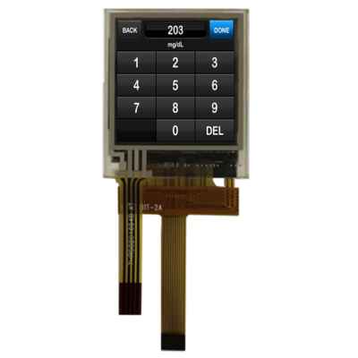 Pantalla TFT de 1,45 pulgadas con resolución de 128 (RGB) x 128 con 240cd/m2